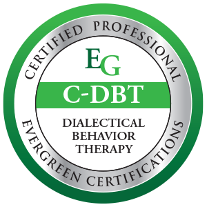 Certified Professional Evergreen Certifications C-DBT Dialectical Behavior Therapy badge